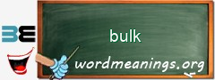 WordMeaning blackboard for bulk